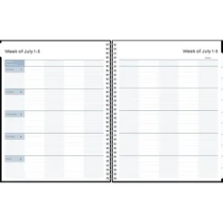 Blue Sky 2024-2025 Teacher Lesson 8.5" x 11" Academic Weekly & Monthly Planner, Plastic Cover, Black (134433-A25) Hot