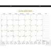 Blueline 2025 Colorful 22" x 17" Monthly Desk Pad Calendar, White/Gold (100024-25) Outlet