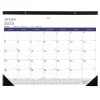 Blueline 2025 DuraGlobe 22" x 17" Monthly Desk Pad Calendar, White/Blue (C177227) Clearance