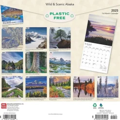 BrownTrout 2025 Alaska Wild & Scenic 12" x 24" Monthly Square Wall Calendar (9781975474430) Outlet