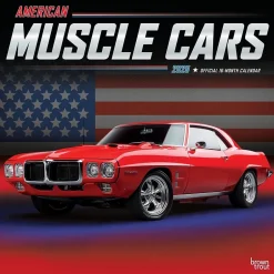 BrownTrout 2025 American Muscle Cars 12" x 12" Monthly Square Wall Calendar (9781975479640) Outlet