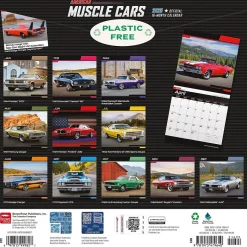 BrownTrout 2025 American Muscle Cars 12" x 12" Monthly Square Wall Calendar (9781975479640) Outlet