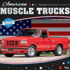 BrownTrout 2025 American Muscle Trucks 12" x 12" Monthly Square Wall Calendar (9781975479893) Discount
