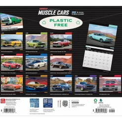 BrownTrout 2025 American Muscle Cars 7" x 12" Monthly Deluxe Wall Calendar (9781975479398) Sale