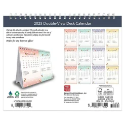 BrownTrout 2025 Beaches 7.5" x 6" Monthly Double-View Easel Desk Calendar (9781975478445) Outlet