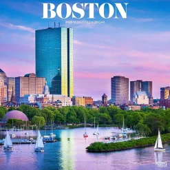 BrownTrout 2025 Boston 12" x 12" Monthly Wall Calendar (9781975474515)