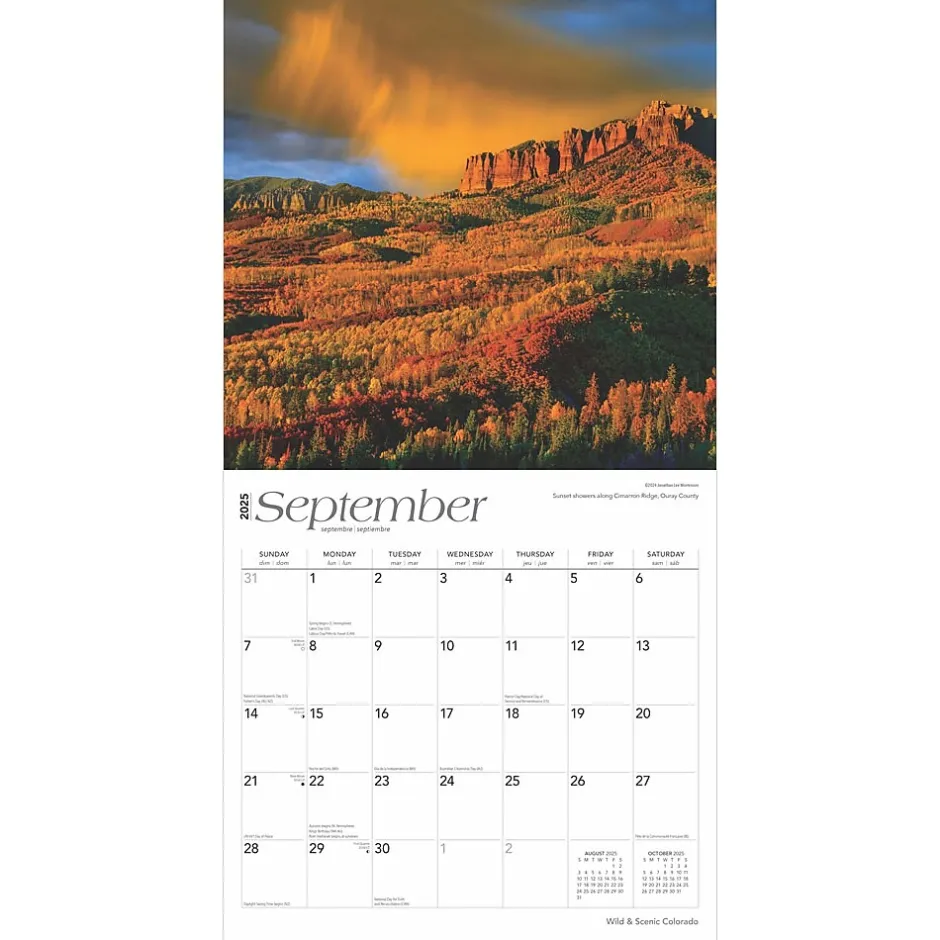BrownTrout 2025 Colorado Wild & Scenic 12" x 24" Monthly Square Wall Calendar (9781975474713) Sale
