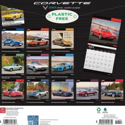 BrownTrout 2025 Corvette 12" x 12" Monthly Wall Calendar (9781975479770) Discount