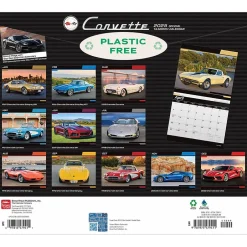 BrownTrout 2025 Corvette 14" x 24" Monthly Deluxe Wall Calendar, (9781975479411) Outlet