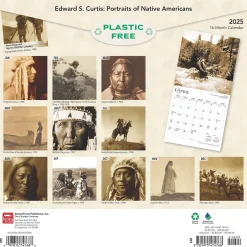 BrownTrout 2025 Edward S. Curtis Portraits of Native Americans 12" x 12" Monthly Square Wall Calendar (9781975474768) Hot
