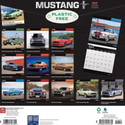BrownTrout 2025 Ford Mustang 12" x 12" Monthly Wall Calendar (9781975479732) Best