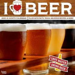 BrownTrout 2025 I Love Beer 12" x 12" Monthly Wall Calendar (9781975479459) Outlet
