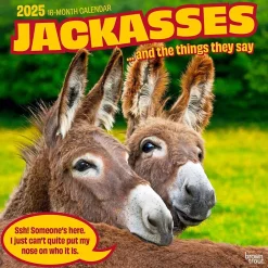 BrownTrout 2025 Jackasses 12" x 12" Monthly Wall Calendar (9781975477240) Outlet