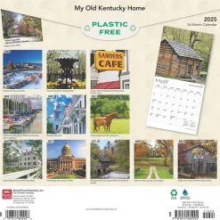 BrownTrout 2025 My Old Kentucky Home Kentucky Places 12" x 12" Monthly Square Wall Calendar (9781975482992) Sale