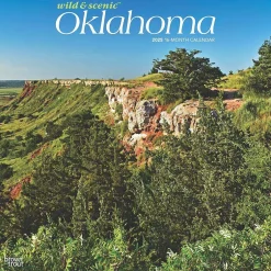 BrownTrout 2025 Oklahoma Wild & Scenic 12" x 12" Monthly Wall Calendar (9781975475482) Best