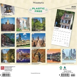 BrownTrout 2025 Philadelphia 12" x 12" Monthly Wall Calendar (9781975475536) Clearance