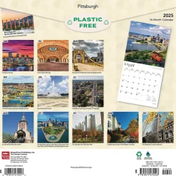 BrownTrout 2025 Pittsburgh 12" x 12" Monthly Wall Calendar (9781975475543) Clearance