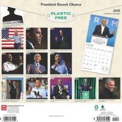 BrownTrout 2025 President Barack Obama 12" x 12" Monthly Wall Calendar (9781975475550) Best
