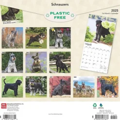 BrownTrout 2025 Schnauzers 12" x 24" Monthly Square Wall Calendar (9781975477677) Discount