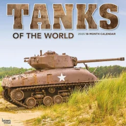BrownTrout 2025 Tanks of the World 12" x 12" Monthly Square Wall Calendar (9781975477851) New