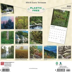 BrownTrout 2025 Tennessee Wild & Scenic 12" x 12" Monthly Wall Calendar (9781975475765) Clearance