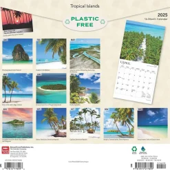 BrownTrout 2025 Tropical Islands 12" x 12" Monthly Wall Calendar (9781975477899)