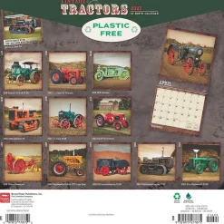 BrownTrout 2025 Vintage Tractors 12" x 12" Monthly Wall Calendar (9781975477875) Discount