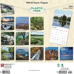 BrownTrout 2025 Virginia Wild & Scenic 12" x 12" Monthly Wall Calendar (9781975475864) Sale