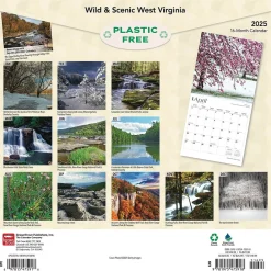 BrownTrout 2025 West Virginia Wild & Scenic 12" x 12" Monthly Wall Calendar (9781975475918) Online
