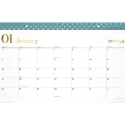 Cambridge 2025 WorkStyle 17.75" x 11" Monthly Desk Pad Calendar, Seaside Blue (1606-705-12-25) New