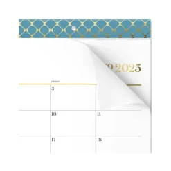 Cambridge 2025 WorkStyle 17.75" x 11" Monthly Desk Pad Calendar, Seaside Blue (1606-705-12-25) New
