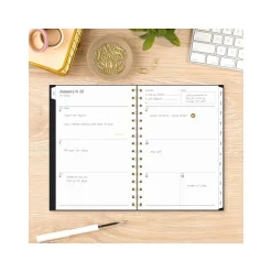 Cambridge 2025 WorkStyle Classic 5.5" x 8.5" Weekly & Monthly Planner, Poly Cover, Black/Gold (1606-200-05-25) Online