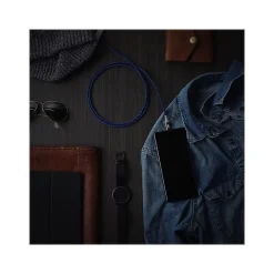 Power Cables<360 Electrical Braided USB C USB A 4" Cable, Navy (360654-NV)