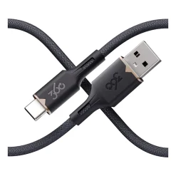 360 Electrical Fluid USB-C to USB-A Charging Cable, 5 ft., Granite (3E0792-GRG8NA)
