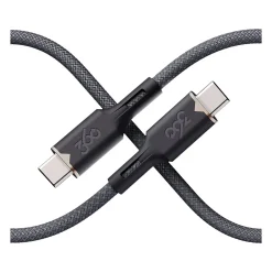 360 Electrical Fluid USB-C to USB-C Charging Cable, 5 ft., Granite (3E0793-GRG8NA)