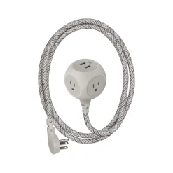 Surge Protectors & Power Strips<360 Electrical Habitat 2.4 6" Cable, French Grey (360464)