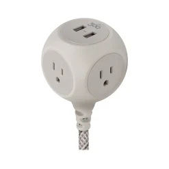 Surge Protectors & Power Strips<360 Electrical Habitat 2.4 6" Cable, French Grey (360464)