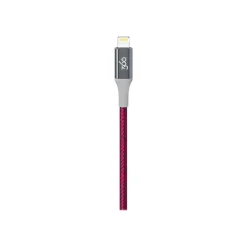 Power Cables<360 Electrical Habitat 4' USB A Male/Lightning 8-Pin Male, Cranberry (360650-CB)