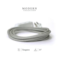 Extension Cords<360 Electrical Habitat Modern Collection 15' Extension Cord, 3-Outlet, Tungsten (360429-TU-8ES)