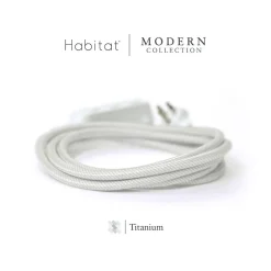 Extension Cords<360 Electrical Habitat Modern Collection 8' Extension Cord, 3-Outlet, Titanium (360417-TI-8ES)