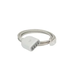 Surge Protectors & Power Strips<360 Electrical Habitat USB Extension Cord, Titanium (360614-TI-4ES-C1)