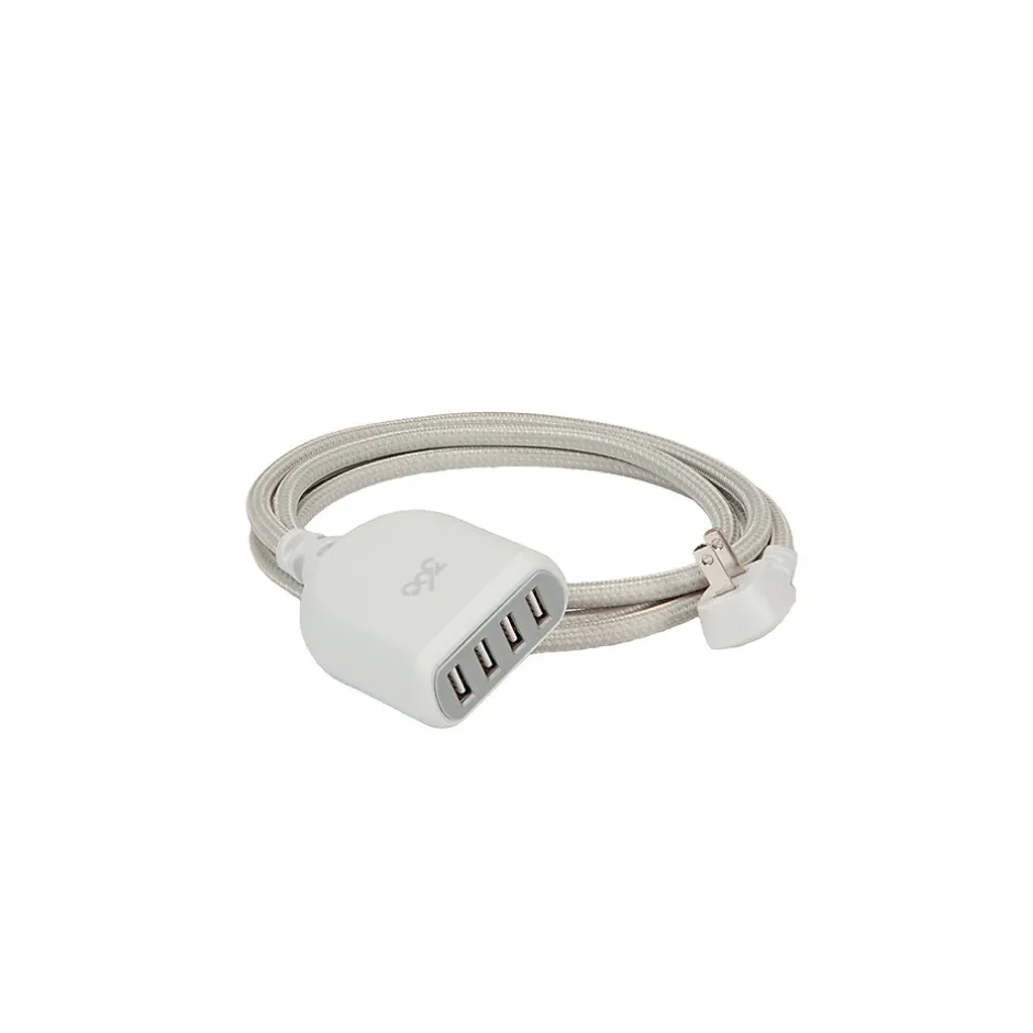 Surge Protectors & Power Strips<360 Electrical Habitat USB Extension Cord, Titanium (360614-TI-4ES-C1)