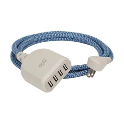 Surge Protectors & Power Strips<360 Electrical Harmony Collection Habitat+4.8A USB Extension for Most Smartphones, Cream (360614)