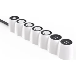 Surge Protectors & Power Strips<360 Electrical Powercurve 4-Outlet 4-USB Port Surge Protector, 5', White (3E0778-WVG4NA)