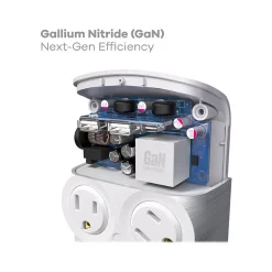 Surge Protectors & Power Strips<360 Electrical Revolve45 4-Outlet 3-USB Port Surge Protector, White (3E0771-WHT6NA)