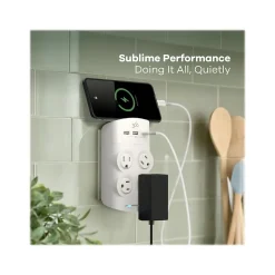 Surge Protectors & Power Strips<360 Electrical Revolve45 4-Outlet 3-USB Port Surge Protector, White (3E0771-WHT6NA)