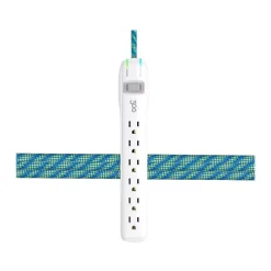 Surge Protectors & Power Strips<360 Electrical Suite Braided 3' Cable, Mint Julep (360313-MJ)