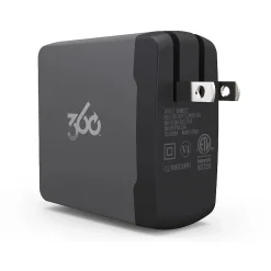 Surge Protectors & Power Strips<360 Electrical Vivid 8.0 4-Outlet Wall Charger, Gray (360542)