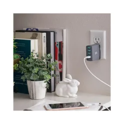 Surge Protectors & Power Strips<360 Electrical Vivid 8.0 4-Outlet Wall Charger, Gray (360542)