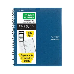 Five Star 2024-2025 8.5" x 11" Academic Weekly & Monthly Customizable Planner, Poly Cover, Assorted Colors (CAW651-00-25) Discount